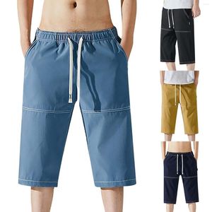 Pantaloni da uomo Capris estivi ad asciugatura rapida e traspiranti per abiti da lavoro larghi da viaggio casual