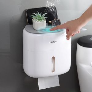 Toilet Paper Holders Double Layer Toilet Paper Holder Waterproof Multifunction Tissue Box Wall Mount Roll Paper Rack Toilet Roll Dispenser Portable 230710