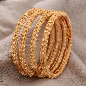 Bangle Moroccan Gold Color Bangles For Women Men Arabic Ethnic Wedding Little Bit Bracelet Jewelry Dubai Family Gift 230710