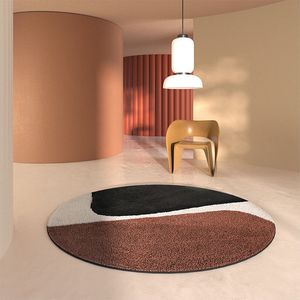 Carpet Nordic Abstraction Round Carpets for Living Room Decoration Teenager Home Nonslip Rugs Sofa Area Rug Bedroom Decor Mats 230711