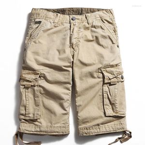 Shorts Masculino CARGO MEN 2023 Verão Casual Exército Combat Calça Curta Estilo Militar Algodão Multi Bolsos Tático Bermuda Masculino