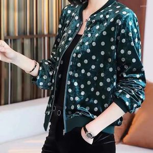 Women's Jackets 2023 Cardigan Golden Velvet Coat Jacket Fashion Autumn And Winter Versatile Latest Western Style Top Outerwear