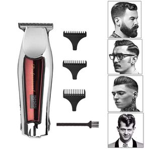 Машинка для стрижки волос Парикмахерская Профессиональный триммер для волос Smart TShape Бритва для ухода за волосами Цифровой дисплей Ретро масляная головка для гравировки Беспроводная машинка для стрижки волос