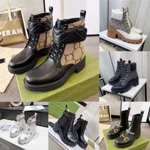 Botlar Tasarımcı Kadın Platform Platform ayak bileği Boot Moda Bayanlar Rhinestone Buckle Gerçek Deriler İşlemeli Kadın Kış Ayakkabıları