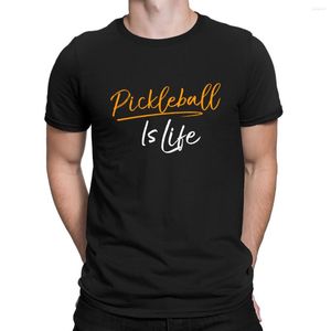 Camisetas masculinas Pickleball Is Life Shirt Kawaii O-neck Crazy Tee personalizado para o verão Imagens autênticas