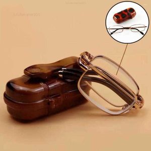 2024 Sunglasses Men Reading Glasses Folding Presbyopic with Box Portable Metal Frame Unisex Clear Eyeglasses1fif1fif Great Online