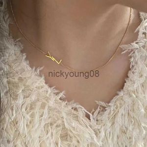 Pendant Necklaces Simple initial dainty pendant designer choker necklace 14K gold plated thin chain pendant choker light weight necklaces x0711