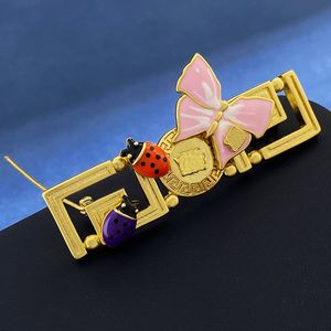 TOP VERSions Desigenr Earring Cuff Bracelet Womens Brooch Butterfly Ladybug Decorated Stud Earrings Gold Pins Brooches bracelets