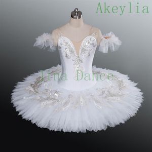 Vuxen Professionell White Swan Lake Variation Raymonda Girls Balett Tutu Kvinnor Anpassad Vit Dockfat Pannkaka Tutu För Kvinnor Han292F