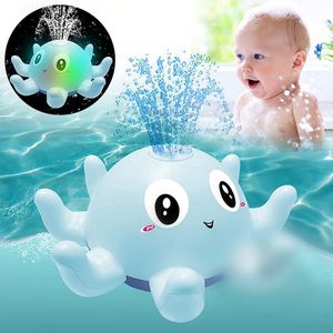 Sand Play Water Fun Baby Bath Toys Spray Shower Bathing for Kids Electric Whale Ball with Light Music LED ool Bathtub Toy 230711