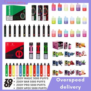Iget Vapes Zooy Magic Puff 9000 Disponible Electronic Cigarette Barbc 5000 Puffs stor volym Electronic Cigarette Drabrable Prefilled Disposables Tobakolja 16 ml