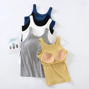 Yoga Outfit Women Soft Casual Fitness Bra Tank Top Girl Cami Vest Female Camisole With Built In