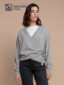 Swetry damskie Wiosenny kaszmirowy sweter z długimi rękawami i wąskimi dekoltami w szpic