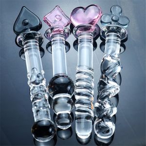 Erwachsene Spielzeug Kristall Penis Glas Sex Spielzeug Männer Frauen G-Punkt Anal Butt Plug Perlen Masturbation Erotische Expander erwachsene Produkte 230710