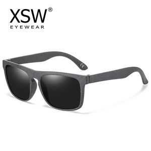 XSW marca design de madeira retrô quadrado oval quadrado masculino e feminino óculos de sol óculos de sol de palha de trigo UV400 7021