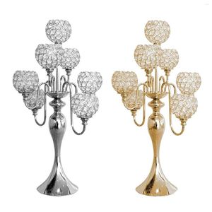 Candle Holders 7 Crystal Candelabra Centerpiece Decoration For Wedding Party
