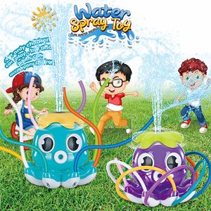 Песчаная игра с водой Fun Spray Outdoor Octopus Sprinkler Backyard Toys Toys Summer Yard Cartoon Splash Baby Bath для детей 230711