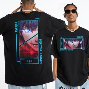 Herr T-shirts Anime Jujutsu Kaisen T-shirt Rolig Manga Gojo Satoru Grafiska T-shirts Herr Sommarmode Bomull Kortärmad Unisex