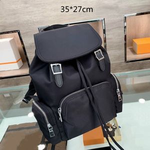 Unisex Luxury Black Backpacks School Bags Medium Size Nylon Students bag Outdoors Travel Shoulder bags Backpack for man woman
