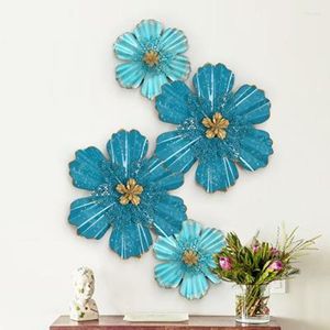 Wall Stickers Nordic Three-dimensional Iron Flower Hanging Crafts Decorative Art Home Office Restaurant Decoration