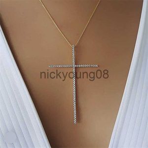 Hänge Halsband Klassisk stor storlek Cross Hänge Halsband För Kvinnor Charm Smycken Cubic Zircon CZ Diamond Crucifix Kristna Ornament Tillbehör Present x0711