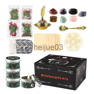 Rökelse Witchcraft Kit Crystals Torkade örter Ljus Witch Tools Atmosphere Arrangement Supplies Wiccan Supplies and Tools X0711