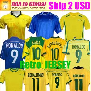 1998 maglie da calcio 2002 Retro Camisetas Carlos Romario Ronaldinho 2004 Camisa de Futebol 1994 2006 1982 Rivaldo Adriano BrasilS