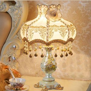 Table Lamps European-style Lamp Bedroom Bedside Living Room Wedding Decoration Study Creative Floor