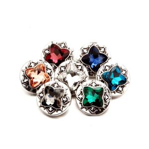 Fechos Ganchos 18 mm Snaps Jóias Cristal Butterfly Birthston Snap Buttons Fit Sier Pulseira Colar Feminino Drop Delivery Findings C Dhd3R