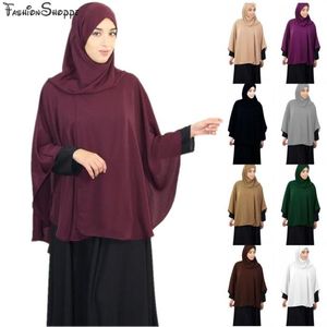 Cobertura completa muçulmana xale de oração niquab cachecol longo khimar hijab islã roupas grandes para despesas gerais jilbab ramadã árabe oriente médio257m