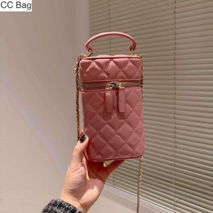 CC Bag Womens Classic Ранняя осенняя сумка для мобильного телефона Золотой тонал металлический шарик Регулируемый диагональная цепь на плече