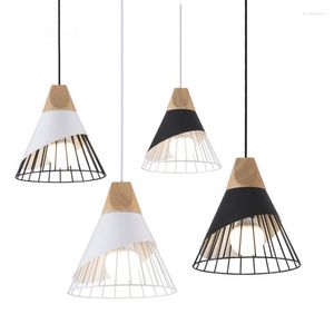 Pendant Lamps Simple Lights Wood Nordic E27 Hanging Restaurant Bar Living Room Bedside Lighting Fixture Home Decor