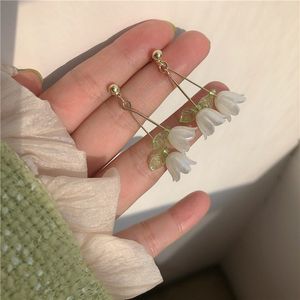 Stud 2023 Temperament Green Earrings Bell Orchid Earrings Mori Style Rural Small Fresh Women s Jewelry Gift 230710