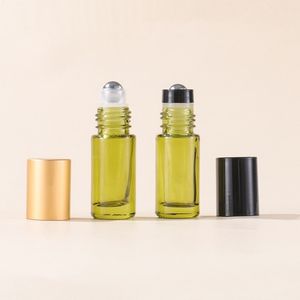 5ml 10ml Cam Rulo Şişelerde Zeytin Yeşil Rulo Boncuklu Şişe Seyahat Taşınabilir Mini Kozmetik Boş Besten Parfüm Bölünmüş Bottle T9I002373