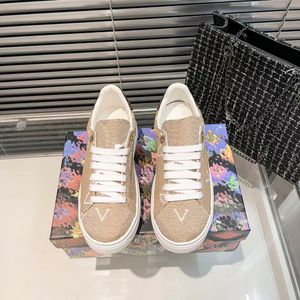 Fashion Top Designer Shoes real leather Handmade Canvas Multicolor Gradient Technical sneakers women famous shoe Trainers by brand w342 08