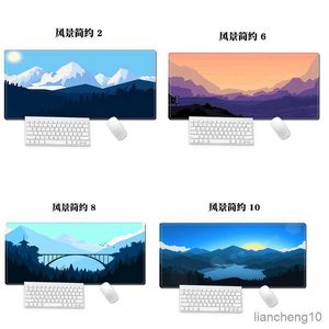 Almofadas de mouse de pulso 300*600*3MM Nature Landscape Mouse Pad Gaming Custom Computer New Mousepad Desk Natural Rubber Anti PC Mouse Mat Pad R230711