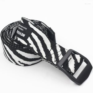 Cintos de verão zebra zebra ring duplo fivela de cinto de fivela e mulher universal palavra jeans da moda