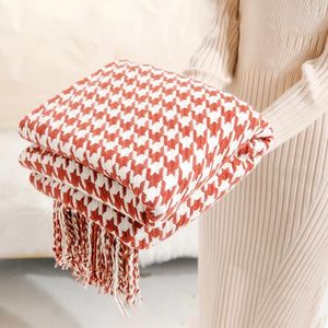 Blankets Plaid Knit Bohemian Blanket Air Conditioning Throw Living Room Sofa Cover Winter Decor Bedspread Textile Supplies