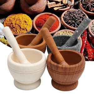 Mills Resin Mortar Pestle Set Garlic Herb Spice Mixing Grinding Crusher Bowl Restaurant Kitchen Tools 230710