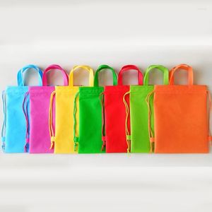Storage Bags 20 Pcs 30x38cm Bag Toys Cute Non Woven Drawstring For Girl/boy/studenravel/school Accept Customize Logo