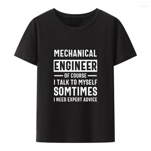 Camisetas masculinas Engenheiro Mecânico Camisetas de algodão Frases engraçadas Moda de rua Lazer Manga curta Camiseta masculina estilo Y2k Estampa de camiseta