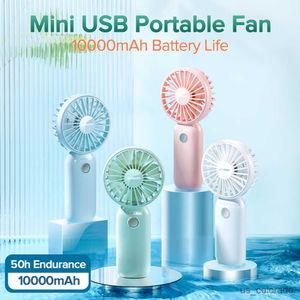 Elektrik Fanları Dome Kameralar Taşınabilir USB El Taşınır Fan Silent Electric Şarj Fanları Kamp Çok Fonksiyonlu Katlanır Mini Fan Dış Mekan Ev Uygulaması R230711