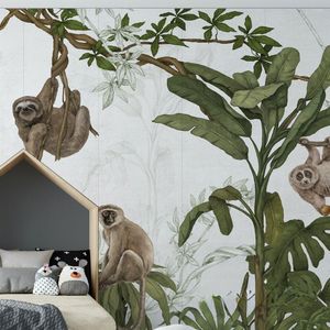 Sfondi personalizzati Foresta pluviale tropicale del sud-est asiatico Foglia di banana 3d Carta da parati murale Ristorante TV Divano Sfondo Carta da parati per camera da letto