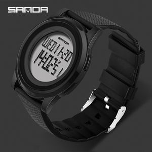 Orologio SANDA Luxury 9mm Super Slim Sport Watch Uomo elettronico LED Orologi da polso digitali per uomo Orologio maschile Relogio Masculino 337