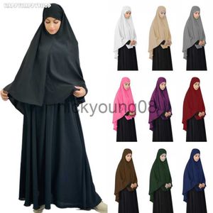 ショール女性謙虚ヘッドカバー Khimar ヒジャーブオーバーヘッドインスタント Amira イスラム教徒イスラム祈りビッグショールスカーフイスラム Niqab アラブ帽子 x0711