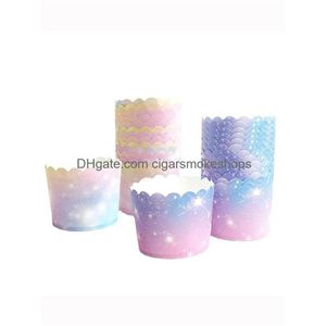 Cupcake Starry Sky Paper Cake Baking Cup Muffin Cases Disposable Wrappers For Party Festival Phjk2203 Drop Delivery Home Gar Dhmeh