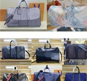 Men's Designer Duffel Bags x YK pu leather Practical bag Yayoi Kusama colorful pumpkins Designer Spring and Summer Travel Bag