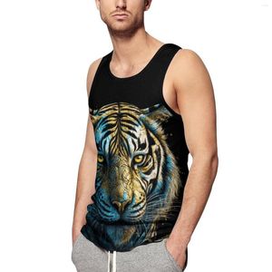 Men's Tank Tops Tiger Summer Top High Detail Zombie Portraits Workout Male Graphic Trendy Sleeveless Vests Plus Size