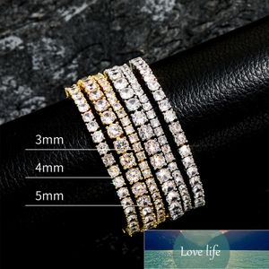 European Hip Hop Single Row Full Diamond Tennis Chain Bracelet Copper Inlaid Zircon Bracelet Fashion Brand Ornament 6-Inch