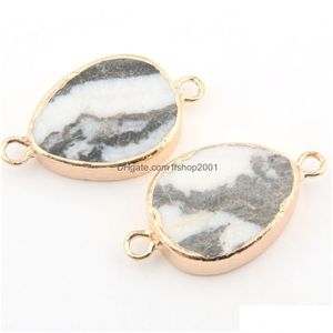 Charms 35X25X7Mm Forma de Gota de Água Pingente de Pedra Natural Faça Você Mesmo Para Colar Druzy ou Fazer Jóias Descobertas de Entrega Componentes Dhcxs